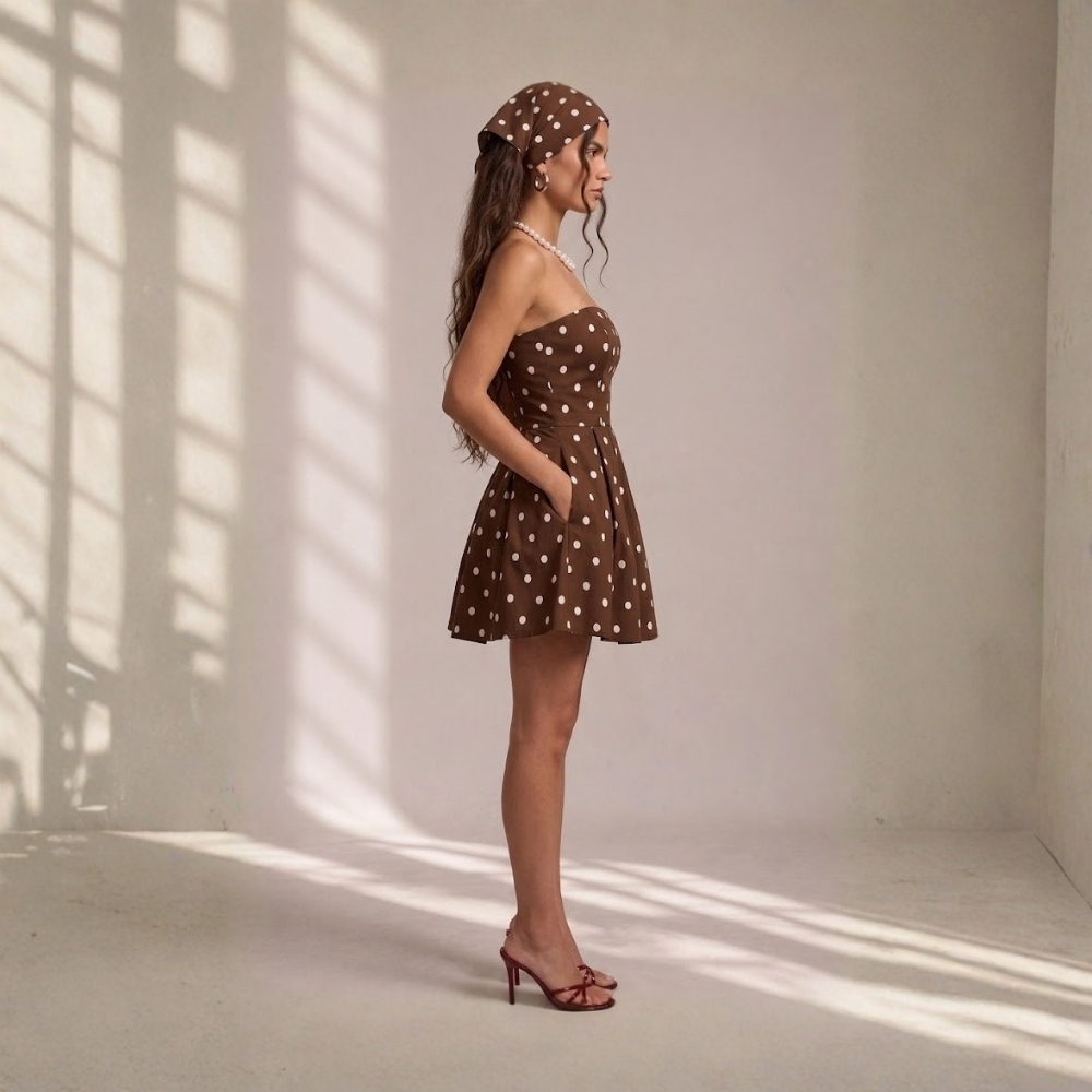 Retro Revival Strapless Dress — alternate view